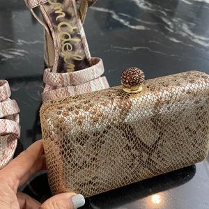 Sam Edelman Snakeskin Clutch